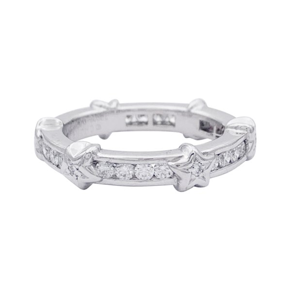 Bague Chanel modèle Ultra en or blanc céramique noire et diamants