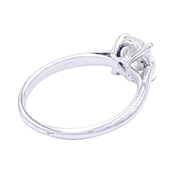 Bague Solitaire En Or Blanc Diamant Carat