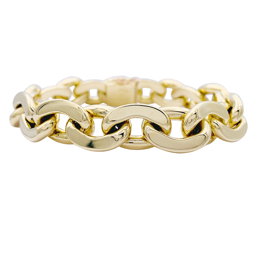 Mauboussin yellow gold bracelet C link chain