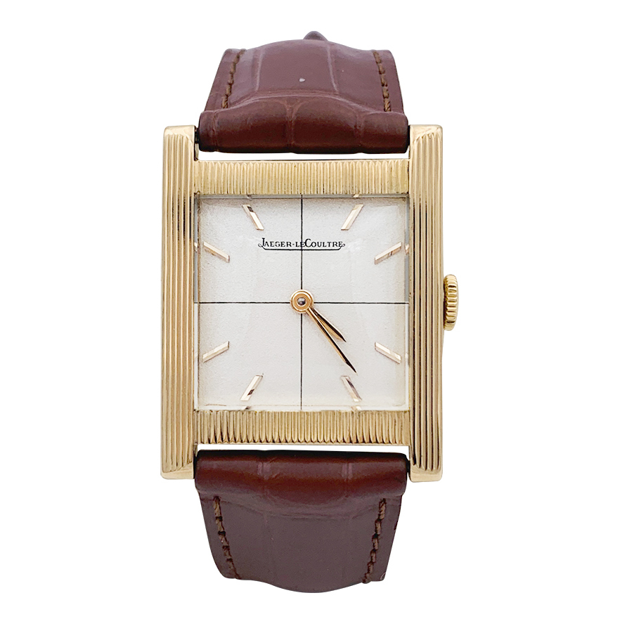 Montre Jaeger Lecoultre or rose bracelet cuir