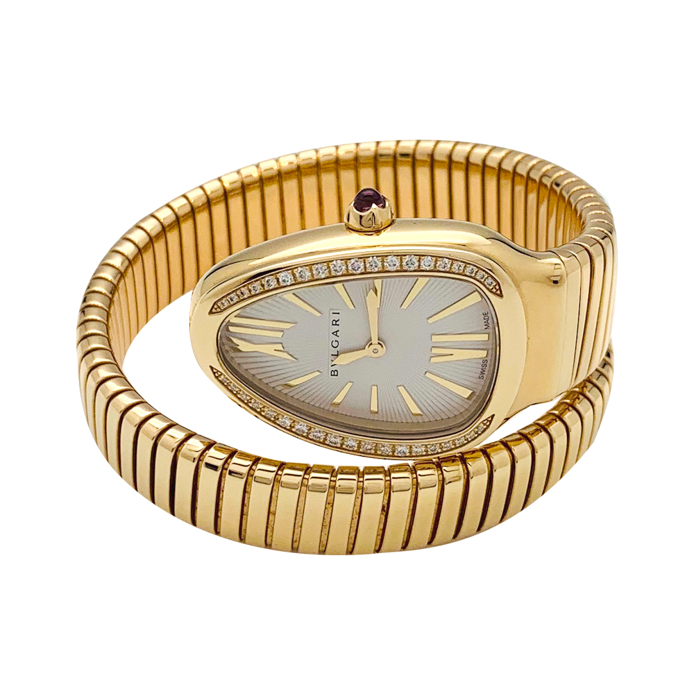 Yellow gold an diamonds Bulgari watch, 