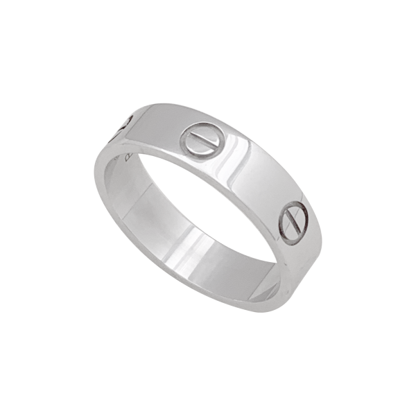 Bague Cartier, "Love Classique", or blanc.