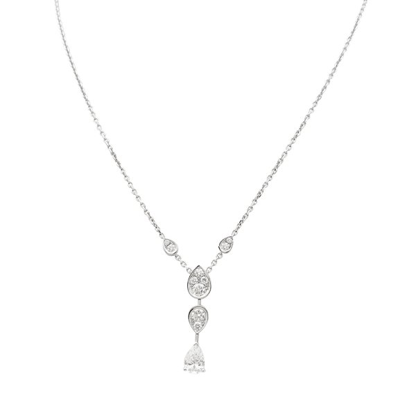 Chaumet "Joséphine Ronde d'Aigrettes" necklace, white gold, diamonds.