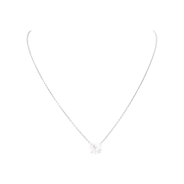 Diamond white gold necklace.