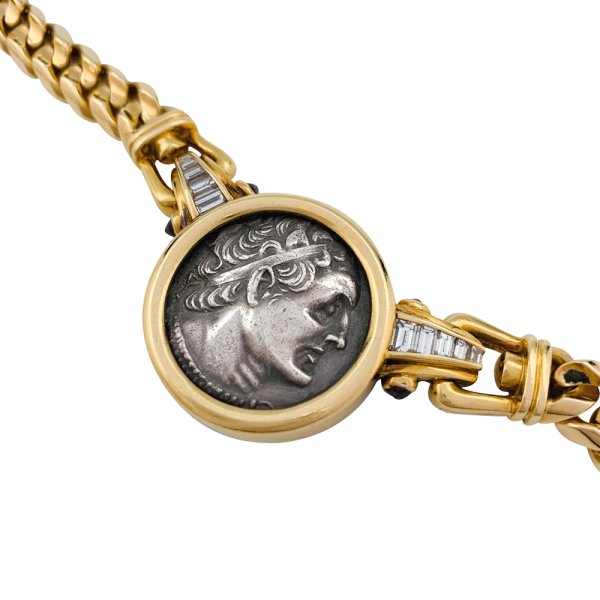 Yellow gold Bulgari necklace 