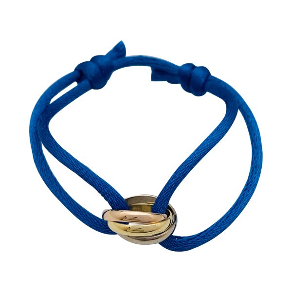 Three colors of gold Cartier cord bracelet, 