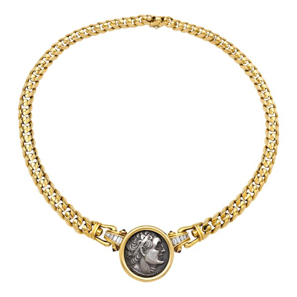 Yellow gold Bulgari necklace 