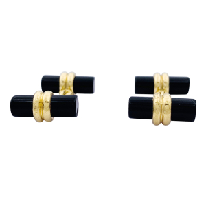 Louis Vuitton Gold Bouton de Manchette Crew Gold Cufflinks with Green –  Italy Station