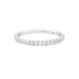 Alliance Cartier, "Etincelle", or blanc, diamants.