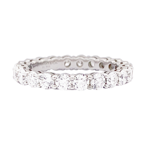 Tiffany & Co. platinum and diamonds ring, "Forever" collection.