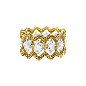 Buccellati gold and diamonds ring "Eternelle Band".