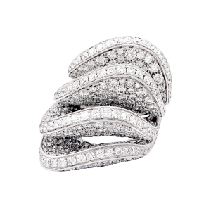 De Grisogono ring "Onde" white gold, diamonds.