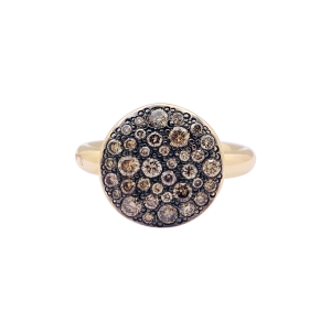 Pomellato "Sabbia" ring, gold, brown diamonds.