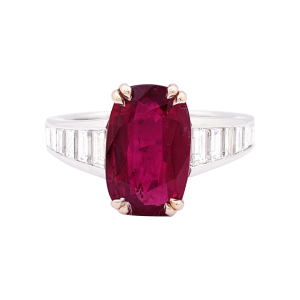 Gold, diamonds, ruby ring.