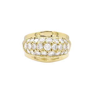 Bague or jaune, diamants.