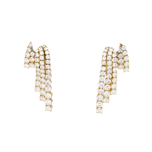 Boucle d'oreilles "Cascade", or jaune, diamants.