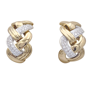 Repossi "Tresse" gold and diamonds earrings.