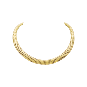 Collier, "Tubogas", or jaune.