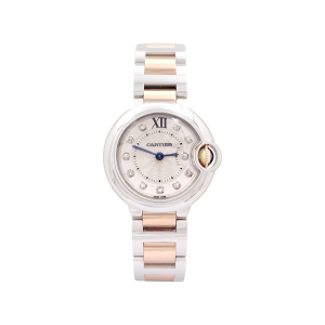 Cartier gold and steel watch, "Ballon Bleu de Cartier" collection.