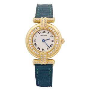 Cartier gold and diamonds watch, "Colisée" collection.