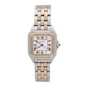 Cartier yellow gold and steel, "Panthère" watch.