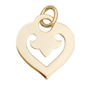 Pendentif O.J.Perrin, "Coeur Légendes", or jaune.