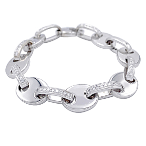 White gold and diamonds fantasy bracelet.