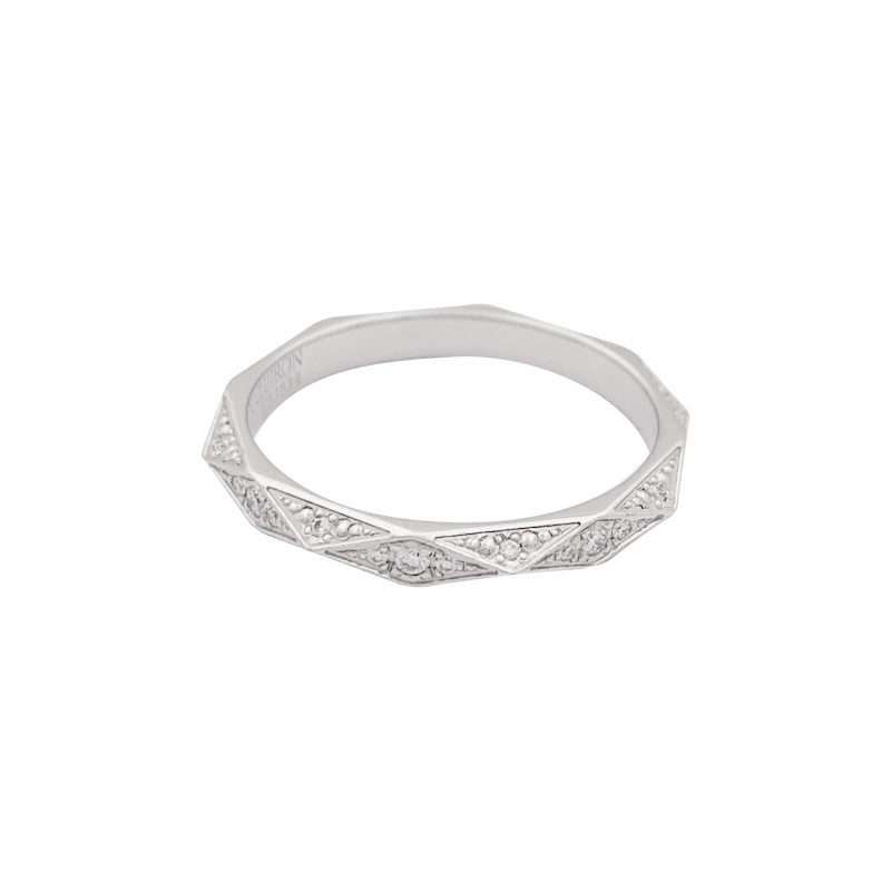 Boucheron eternity ring "Facette" platinum, diamonds.