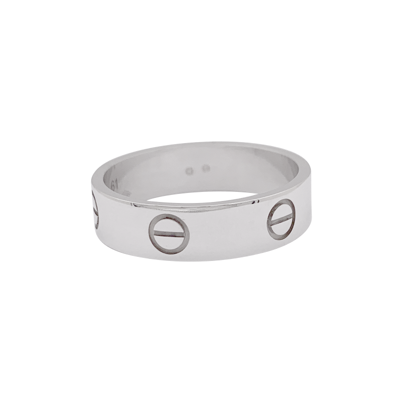 Bague Cartier, "Love Classique", or blanc.