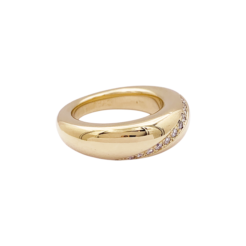 Chaumet yellow gold and diamonds ring "Anneau".