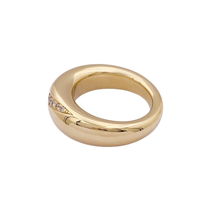 Chaumet yellow gold and diamonds ring "Anneau".