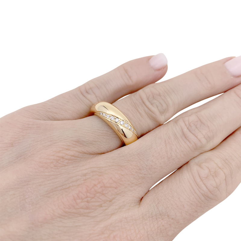 Chaumet yellow gold and diamonds ring "Anneau".