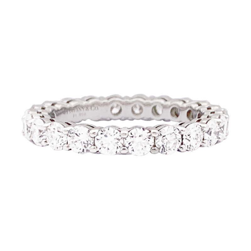 Tiffany & Co. platinum and diamonds ring, "Forever" collection.