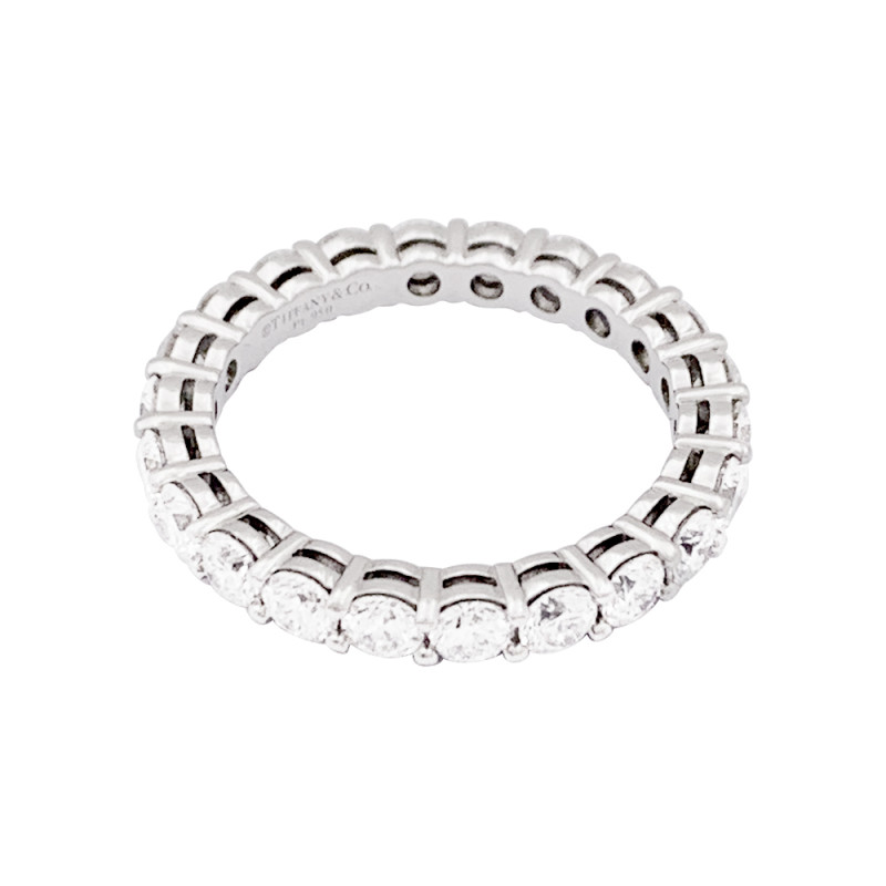 Tiffany & Co. platinum and diamonds ring, "Forever" collection.