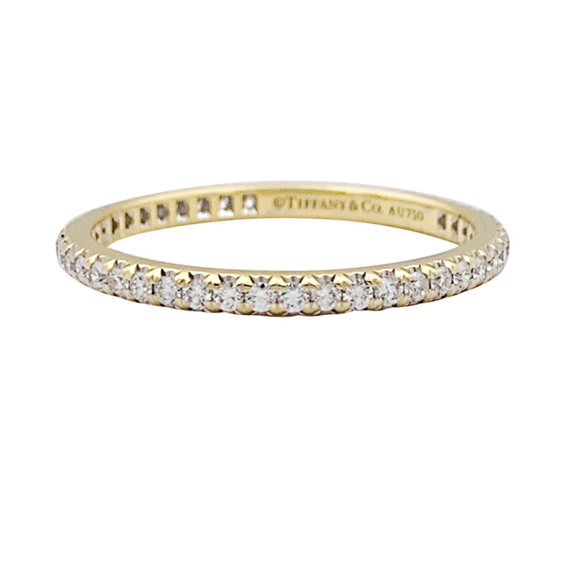 Tiffany & Co. gold and diamonds ring, "Soleste" collection.