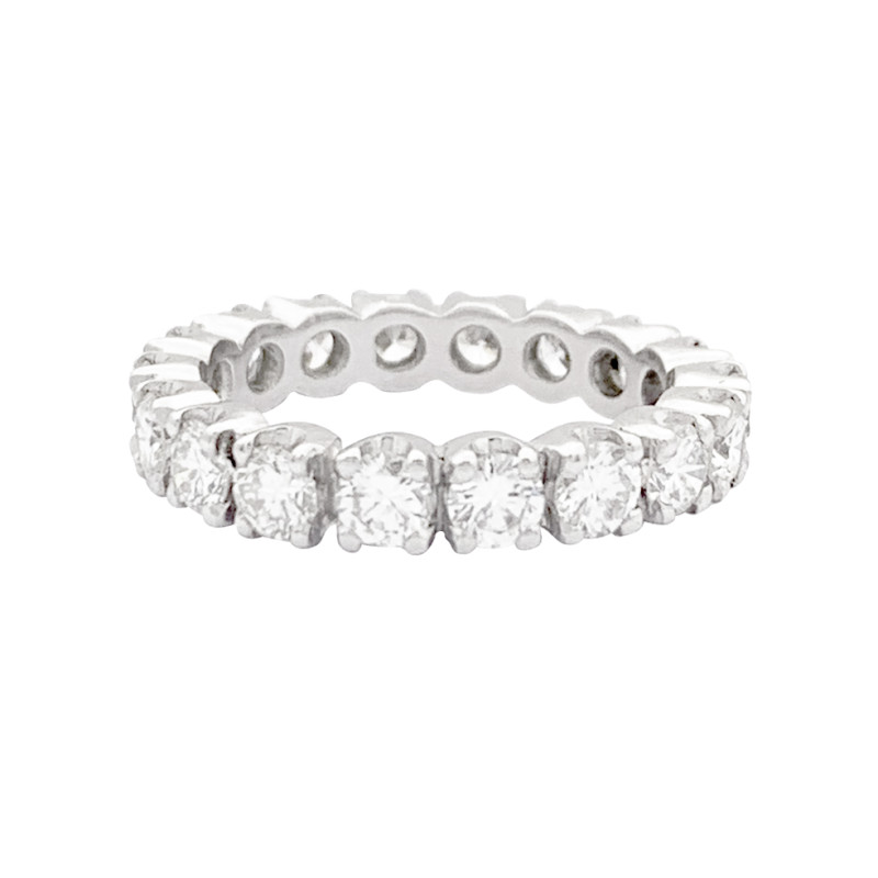 White gold and diamonds wedding band.