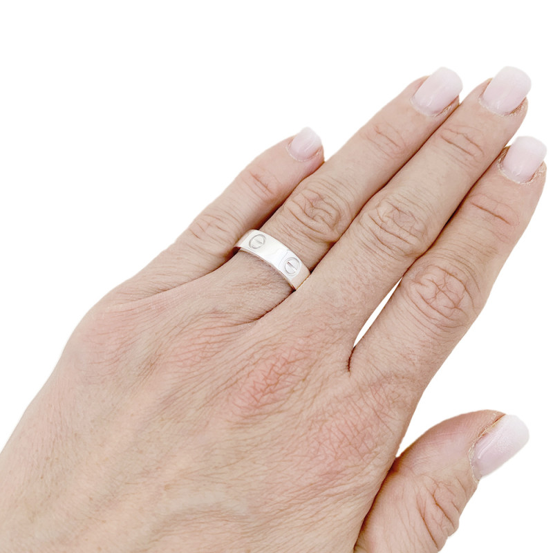 Cartier "Love" ring, white gold.