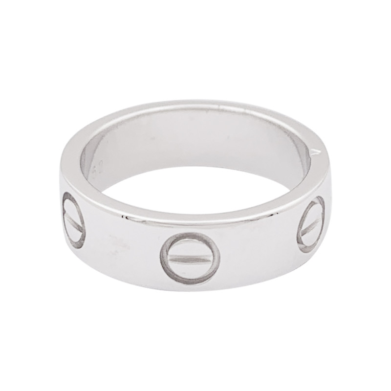 Cartier "Love" ring, white gold.