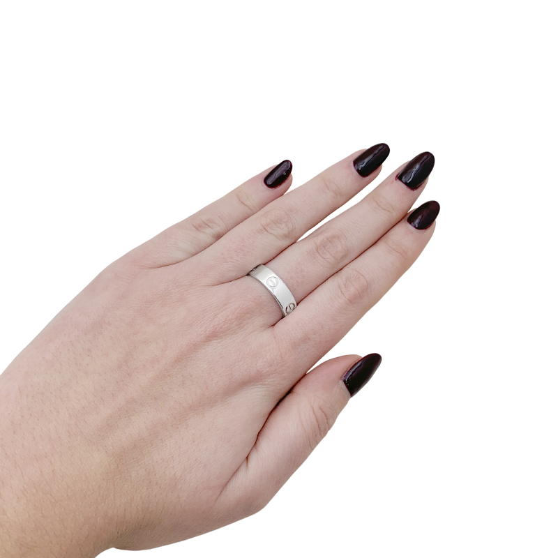 Bague Cartier "Love" platine.