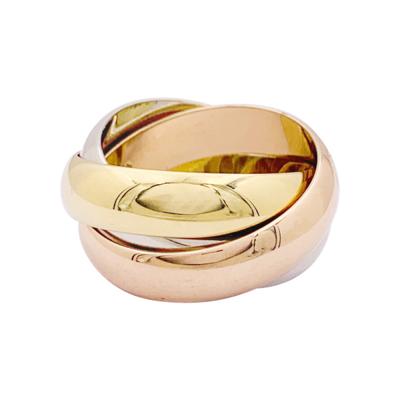 Cartier three gold ring, "Trinity" collection.