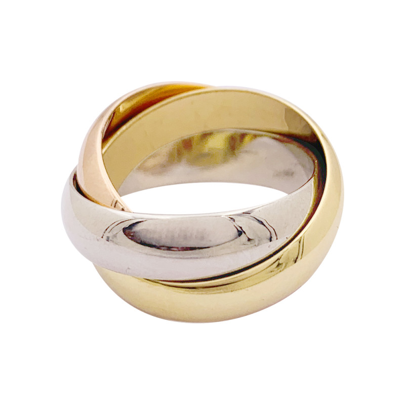 Cartier three gold ring, "Trinity" collection.