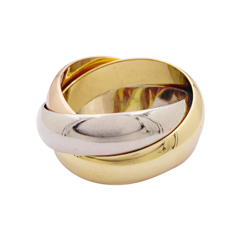 Cartier three gold ring, "Trinity" collection.