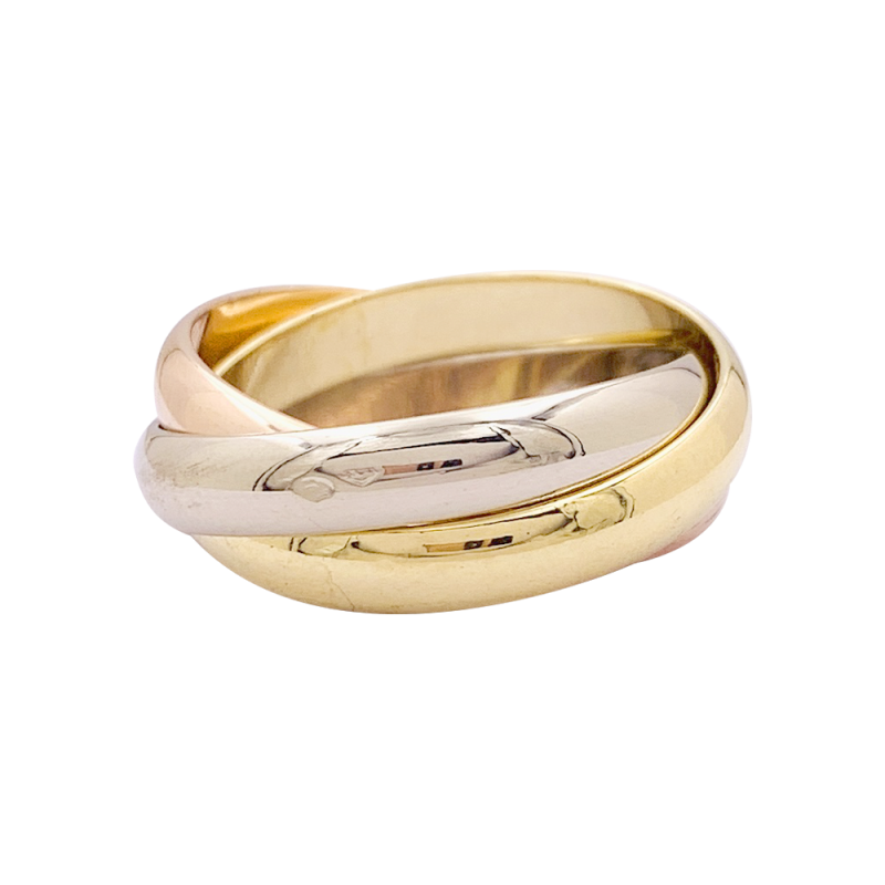 Bague Cartier "Trinity" trois ors.