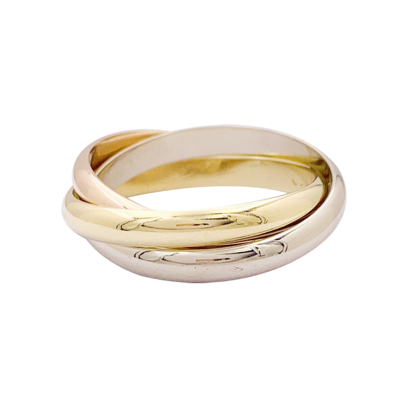 Bague Cartier "Trinity" trois ors.