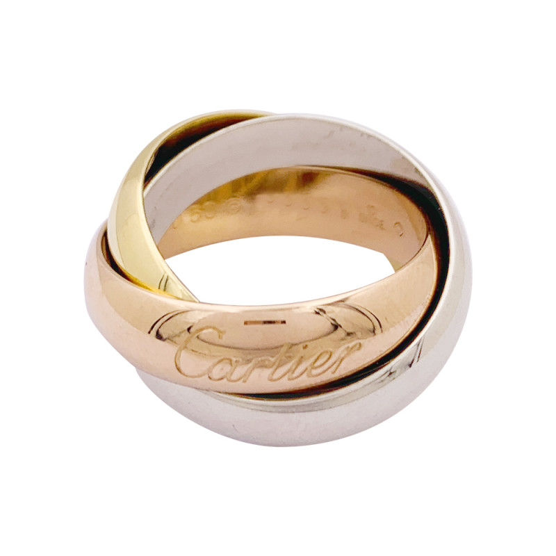 Cartier three gold ring, "Trinity" collection.