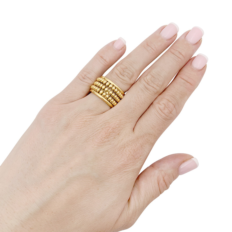 Bague Chaumet "Abacus" or jaune.