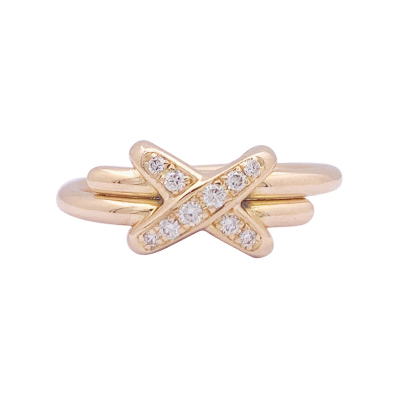 Chaumet gold and diamonds ring, "Jeux de Liens" collection.