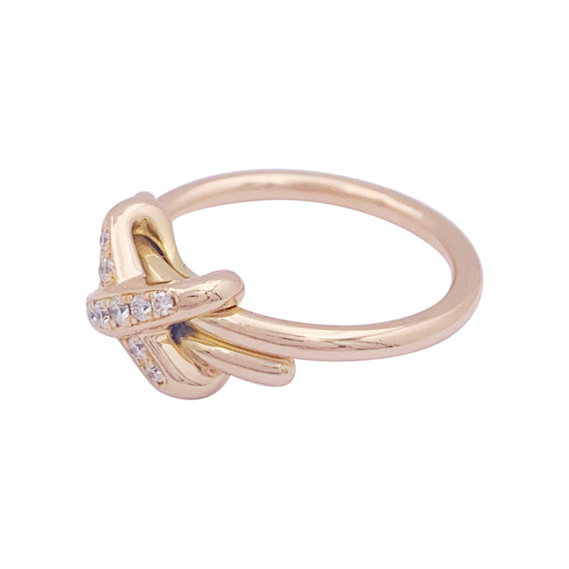 Chaumet gold and diamonds ring, "Jeux de Liens" collection.