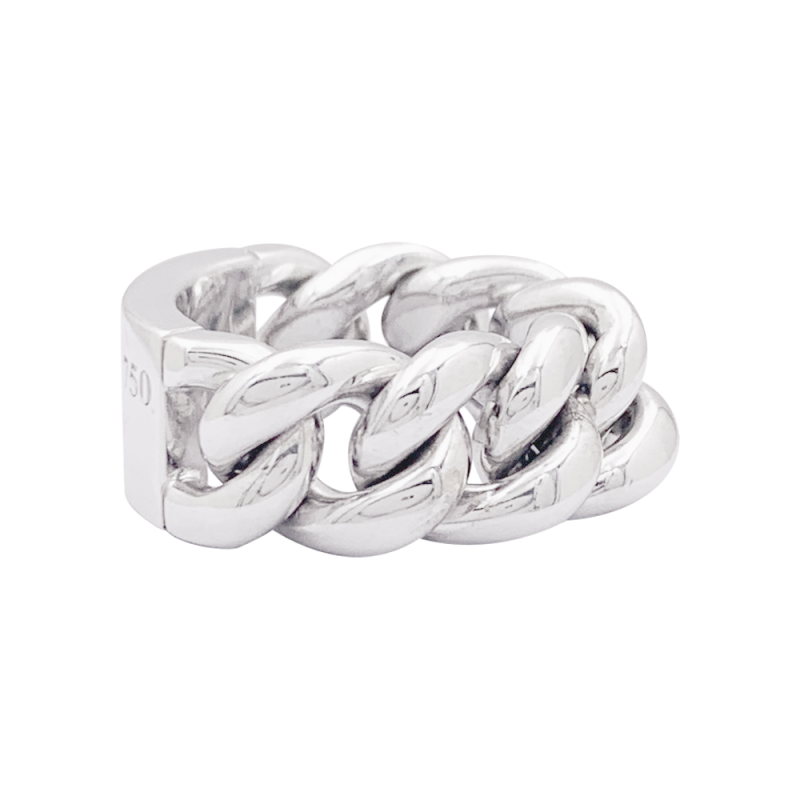 Dior white gold ring, "Gourmette" collection.