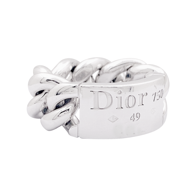 Dior white gold ring, "Gourmette" collection.